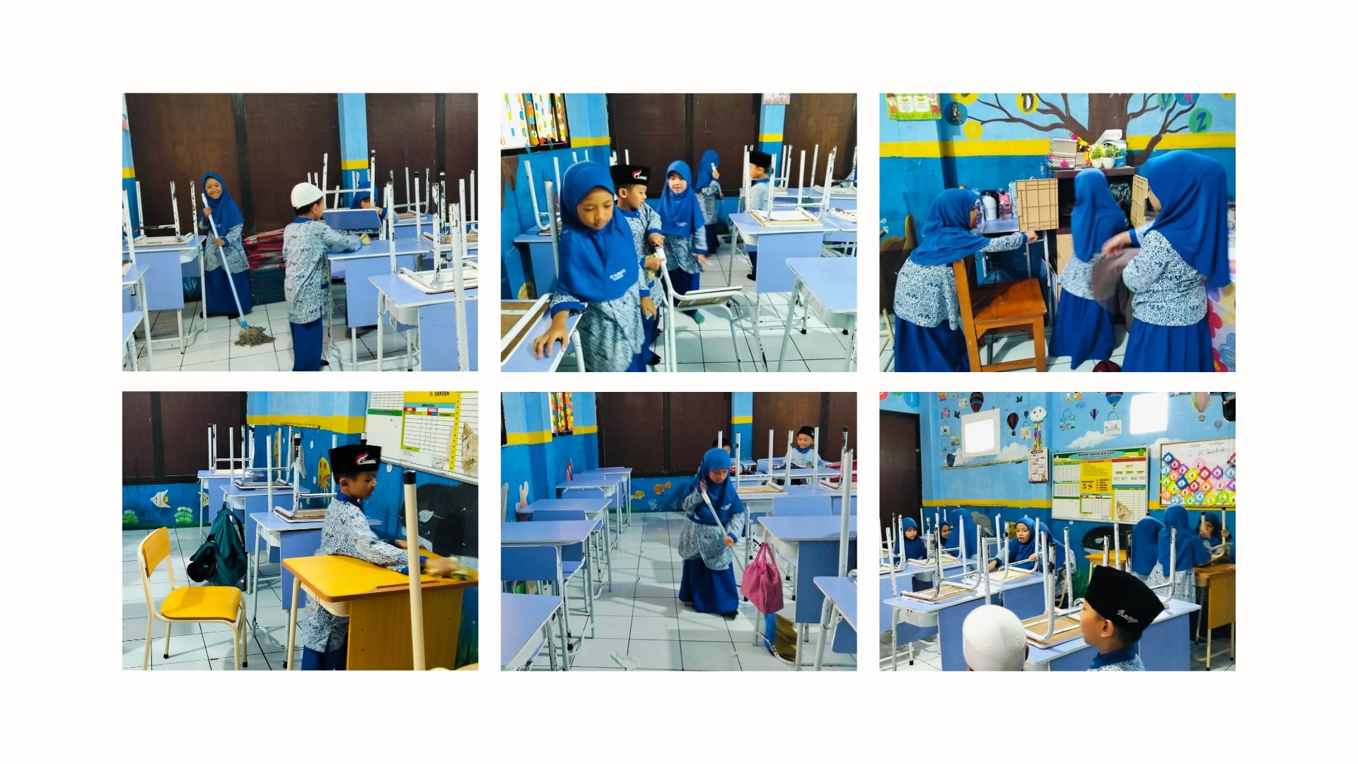 Jum'at Bersih-bersih Kelas Bersama 1 Al Qaabidh SDIT AL HAMIDIYYAH BOJONGGEDE 